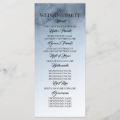 Programmes de mariage bleu et or Dusty (Dos)