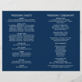 Programmes de mariage bleu marine élégants classiq (Dos)