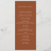 Programmes de mariage botanique en terre cuite mod (Dos)