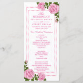 Programmes de mariage Bouquets d'angle rose joli (Devant)