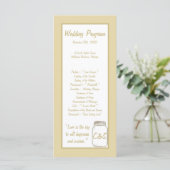 Programmes de mariage Brown/Tan Mason Jar (Debout devant)