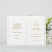 Programmes de mariage Calligraphie mince élégante (Debout devant)