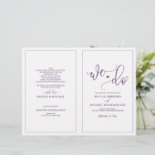 Programmes de mariage Calligraphie Moderne Rebond  (Debout devant)