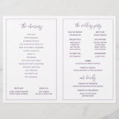 Programmes de mariage Calligraphie Moderne Rebond  (Dos)