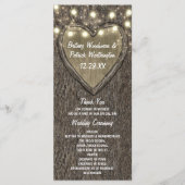 Programmes de Mariage campagnard de chêne sculpté  (Devant)