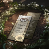 Programmes de Mariage campagnard de tournesol en b