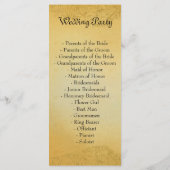 Programmes de Mariage campagnard du vin (Dos)
