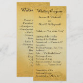 Programmes de Mariage campagnard du vin (Devant / Derrière)