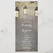 Programmes de Mariage campagnard rustique (Devant)