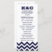 Programmes de mariage Chevron (Devant / Derrière)