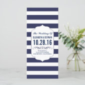 Programmes de mariage chic Marine et Blancs (Debout devant)