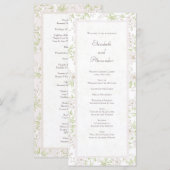 Programmes de mariage classiques à la rose blanche (Devant / Derrière)