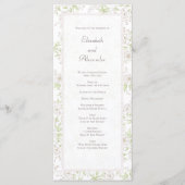 Programmes de mariage classiques à la rose blanche (Devant)