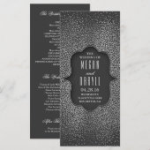 Programmes de mariage Confetti vintage Parties sci (Devant / Derrière)
