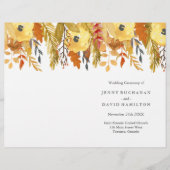 Programmes de Mariage de automne aquarelle (Devant)