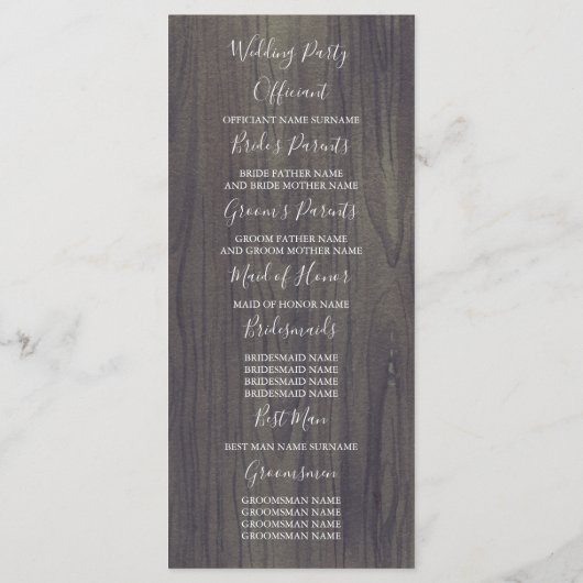 Programmes de Mariage de automne Citrouille Floral (Dos)