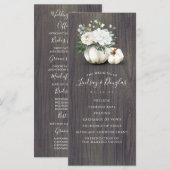 Programmes de Mariage de automne Citrouille Floral (Devant / Derrière)