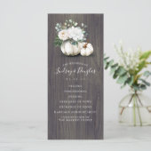 Programmes de Mariage de automne Citrouille Floral (Debout devant)