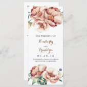 Programmes de mariage de automne d'aquarelle de fl (Devant / Derrière)