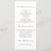 Programmes de Mariage de automne de fleurs Vintage (Dos)