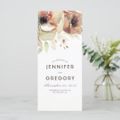 Programmes de Mariage de automne de fleurs Vintage (Debout devant)