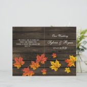 programmes de mariage de automne rustique de barnw (Debout devant)