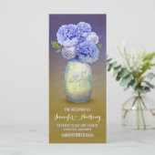 Programmes de mariage de bocal de mason peint en b (Debout devant)