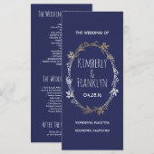 Programmes de mariage de germes floraux de marine  (Devant / Derrière)