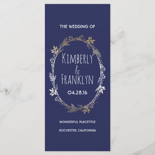 Programmes de mariage de germes floraux de marine  (Devant)