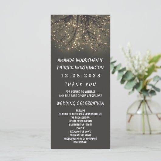 Programmes de mariage de la branche de l'arbre écl (Debout devant)