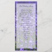 Programmes de mariage de lavande personnalisés Car (Dos)