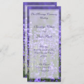 Programmes de mariage de lavande personnalisés Car (Devant / Derrière)