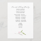 Programmes de mariage de Noël Élégante verdure d'h (Dos)