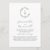 Programmes de mariage de Noël Élégante verdure d'h (Devant)