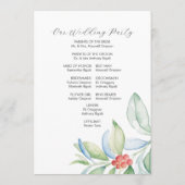 Programmes de mariage de Noël Élégante verdure d'h (Dos)