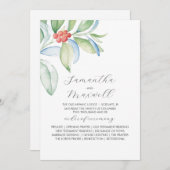 Programmes de mariage de Noël Élégante verdure d'h (Devant / Derrière)