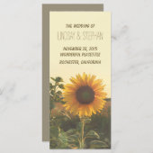 programmes de mariage de tournesol (Devant / Derrière)