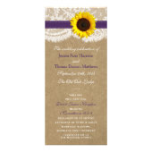 Programmes de mariage de tournesol Kraft, dentelle (Devant)