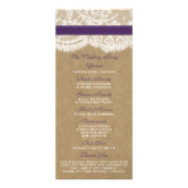 Programmes de mariage de tournesol Kraft, dentelle (Dos)