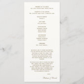 Programmes de mariage dentelle et ruban (Dos)