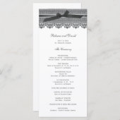 Programmes de mariage dentelle et ruban (Devant / Derrière)