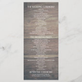 Programmes de mariage Dentelle tournesol rustique  (Dos)