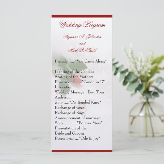 Programmes de mariage des roses (Debout devant)