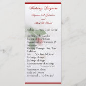 Programmes de mariage des roses (Devant)