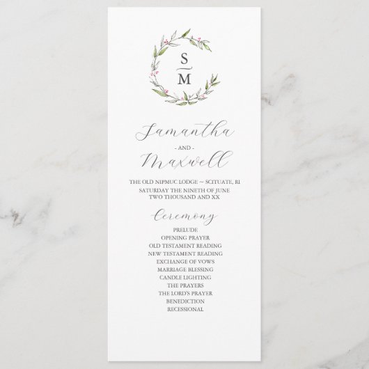 Programmes de mariage d'hiver Fleur Hibiscus rose (Devant)