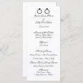 Programmes de mariage "Double anneaux" (Devant / Derrière)