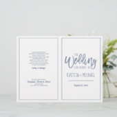 Programmes de mariage écriture moderne pinceau - D (Debout devant)