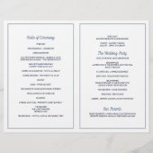 Programmes de mariage écriture moderne pinceau - D (Dos)