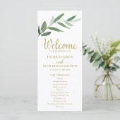 Programmes de mariage élégants à feuillage de feui (Debout devant)
