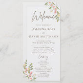 Programmes de mariage élégants aux fleurs simples (Devant / Derrière)